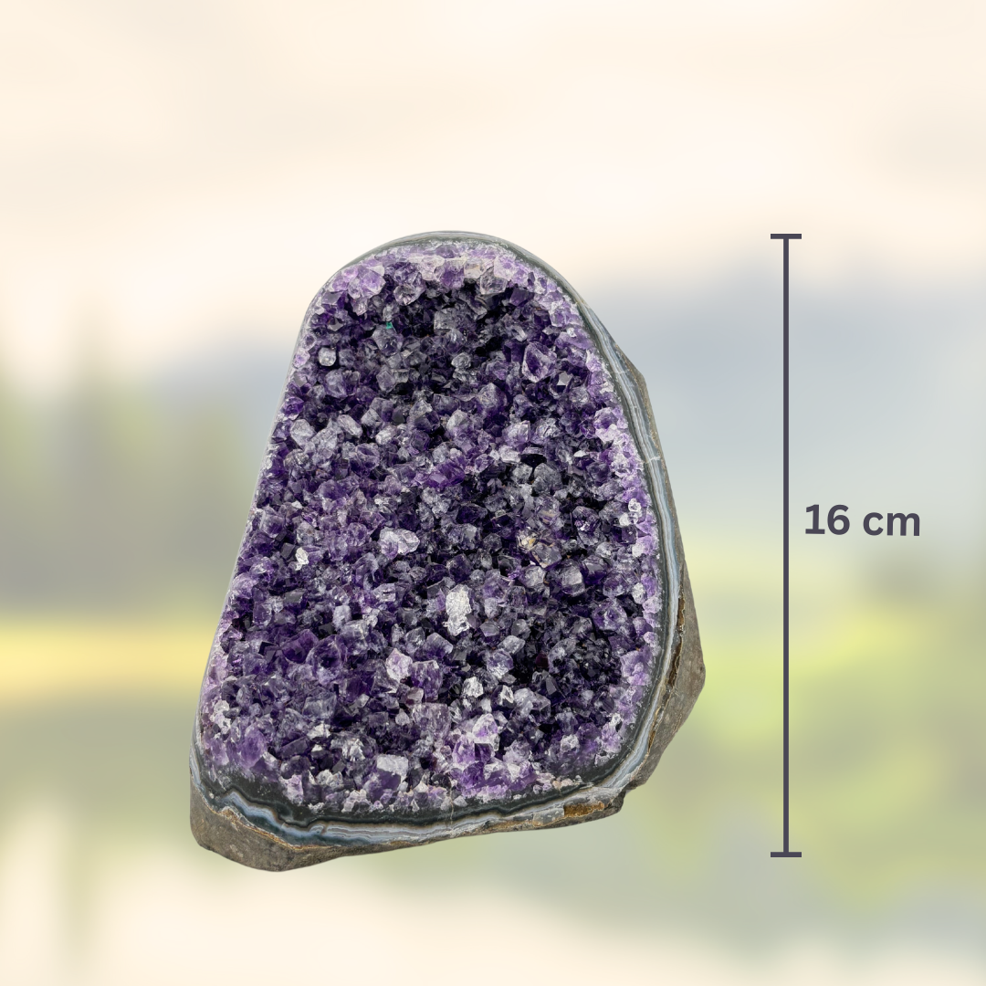 Amethyst‑Stein mit poliertem Rand - Größe XL