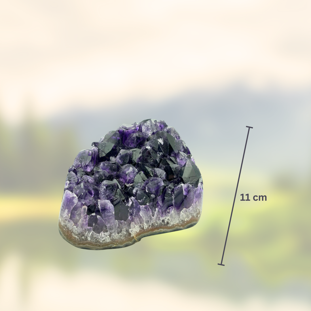 Amethyst‑Stein mit poliertem Rand - Größe S