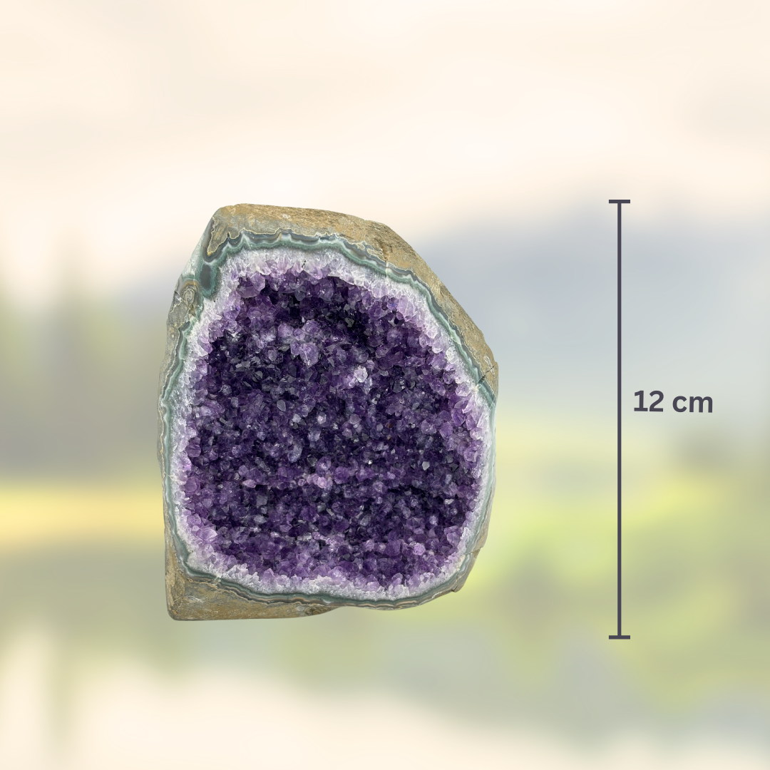 Amethyst‑Stein mit poliertem Rand - Größe M