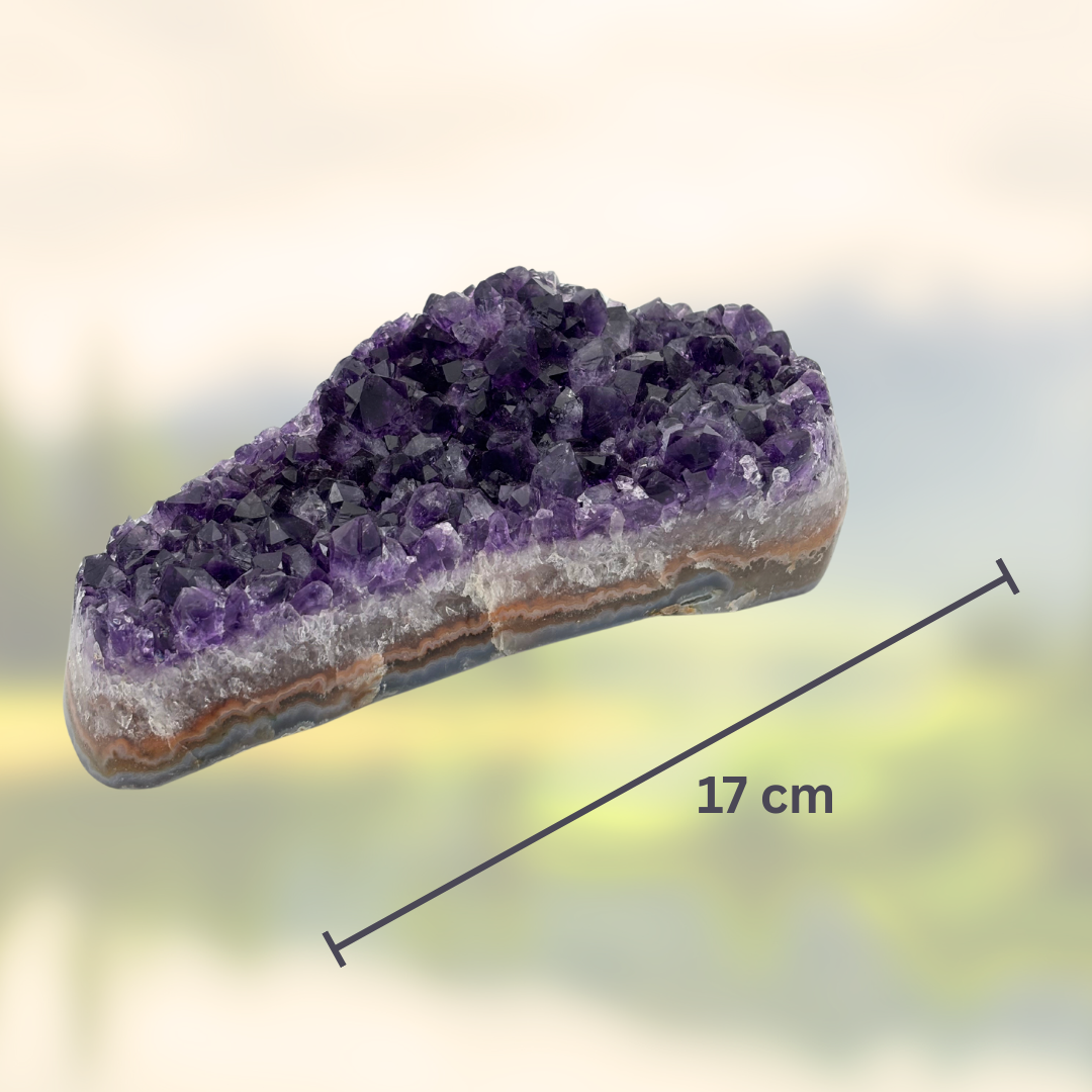 Amethyst‑Stein mit poliertem Rand - Größe XL