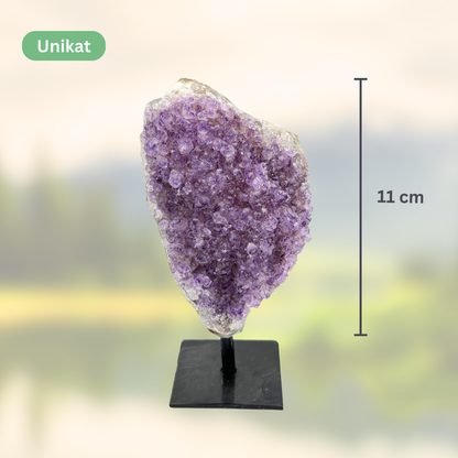 Amethyst‑Stein auf Ständer - Größe S