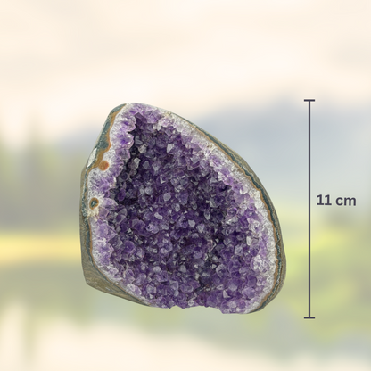 Amethyst‑Stein mit poliertem Rand - Größe M