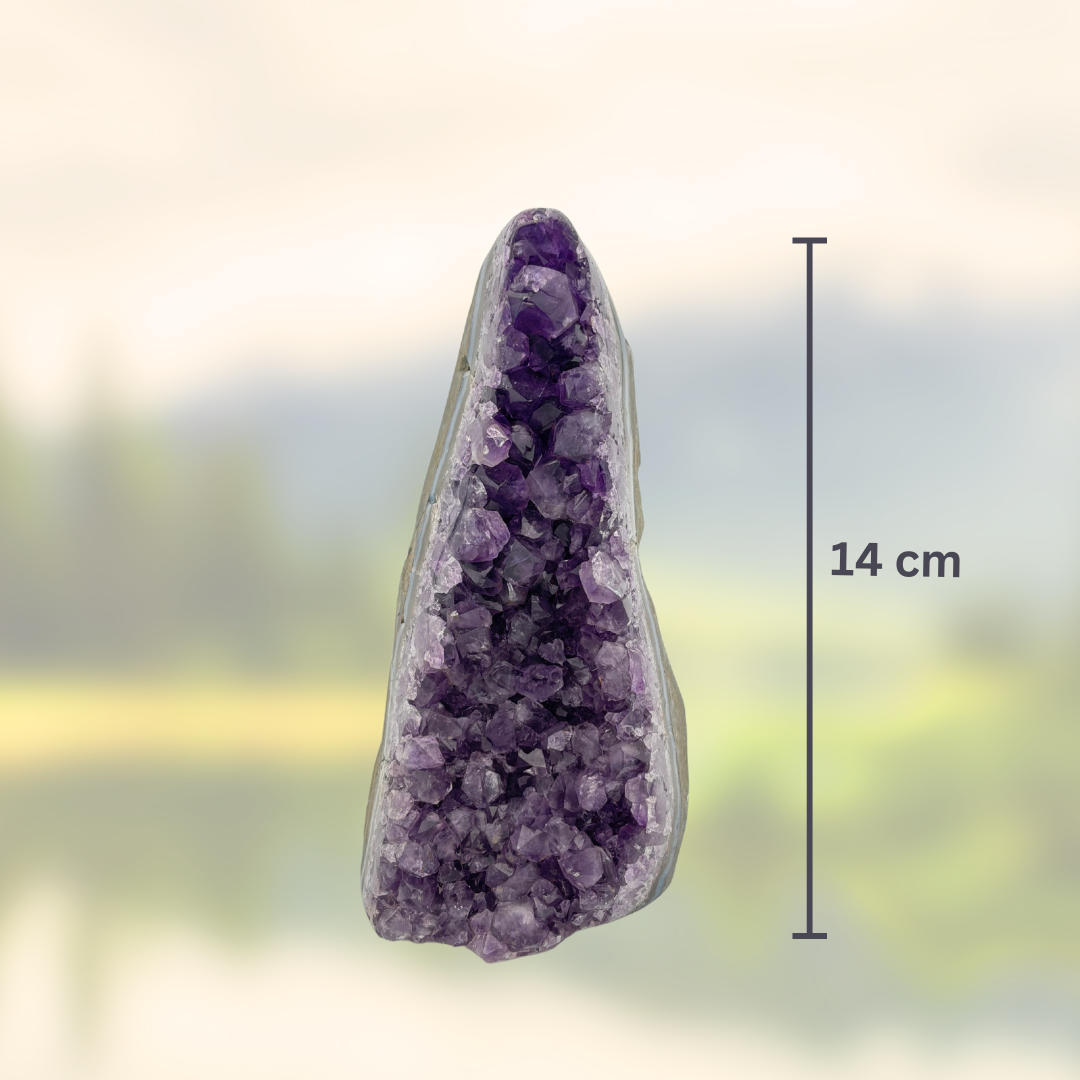 Amethyst‑Stein mit poliertem Rand - Größe M