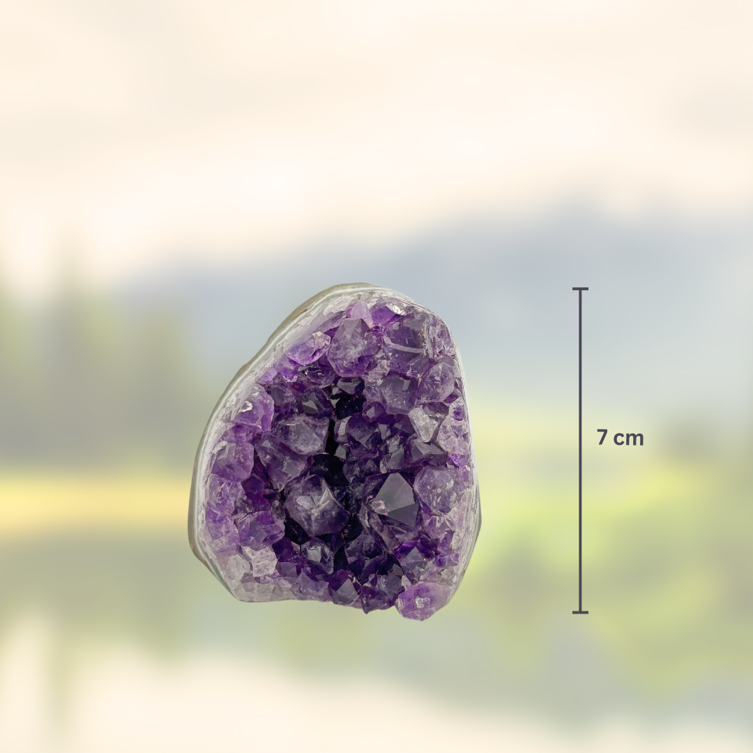 Amethyst‑Stein mit poliertem Rand - Größe XS