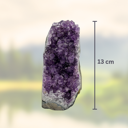 Amethyst‑Stein mit poliertem Rand - Größe S