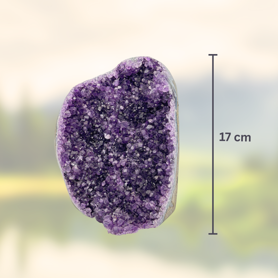 Amethyst‑Stein mit poliertem Rand - Größe XL