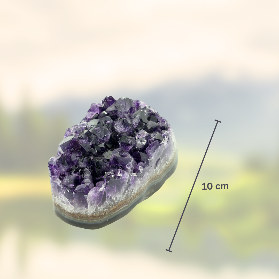 Amethyst‑Stein mit poliertem Rand - Größe S