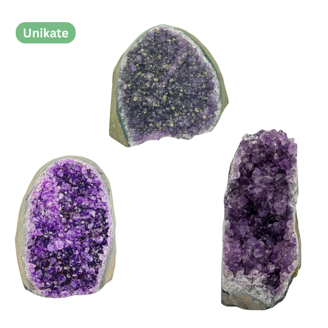 Amethyst‑Stein mit poliertem Rand - Größe S