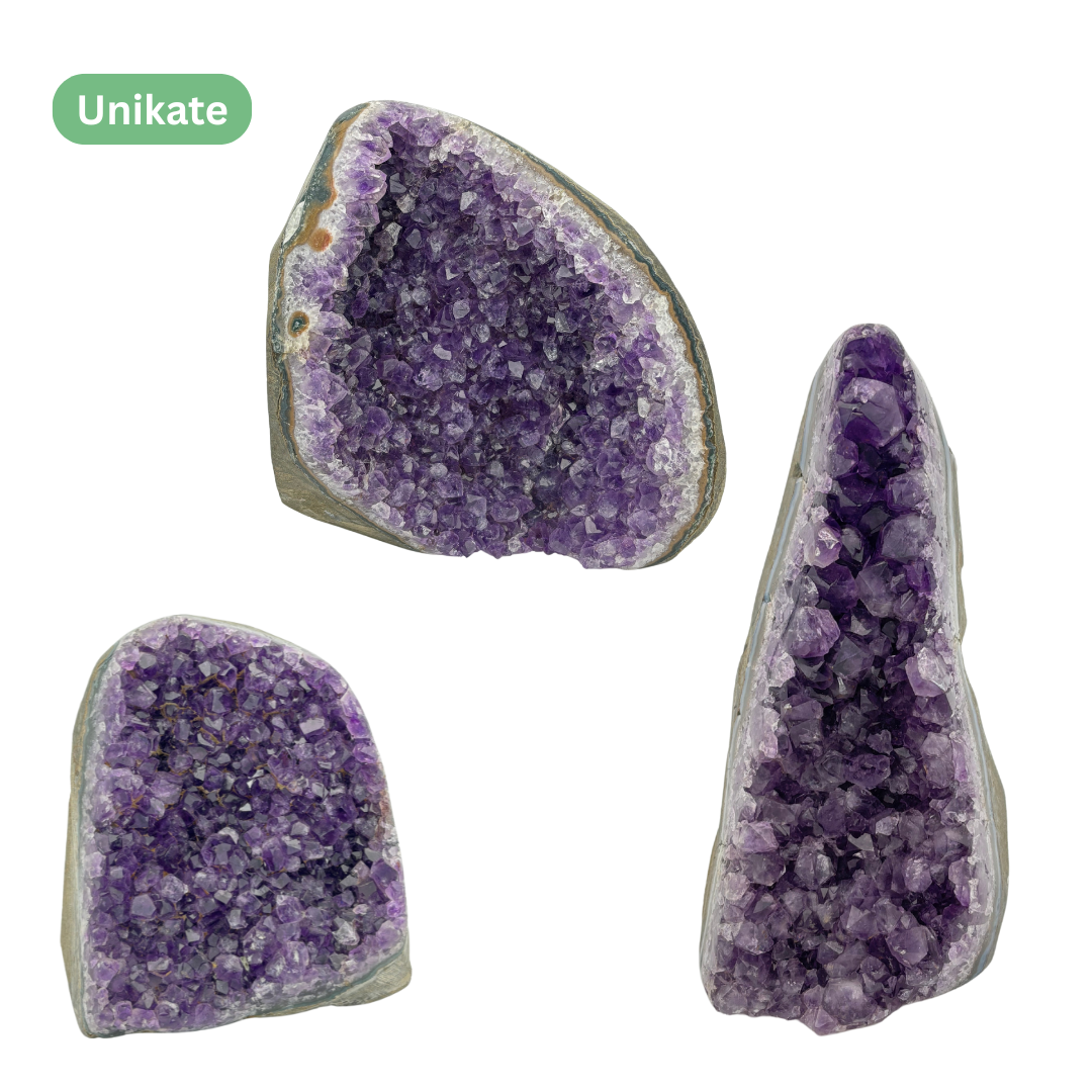 Amethyst‑Stein mit poliertem Rand - Größe M